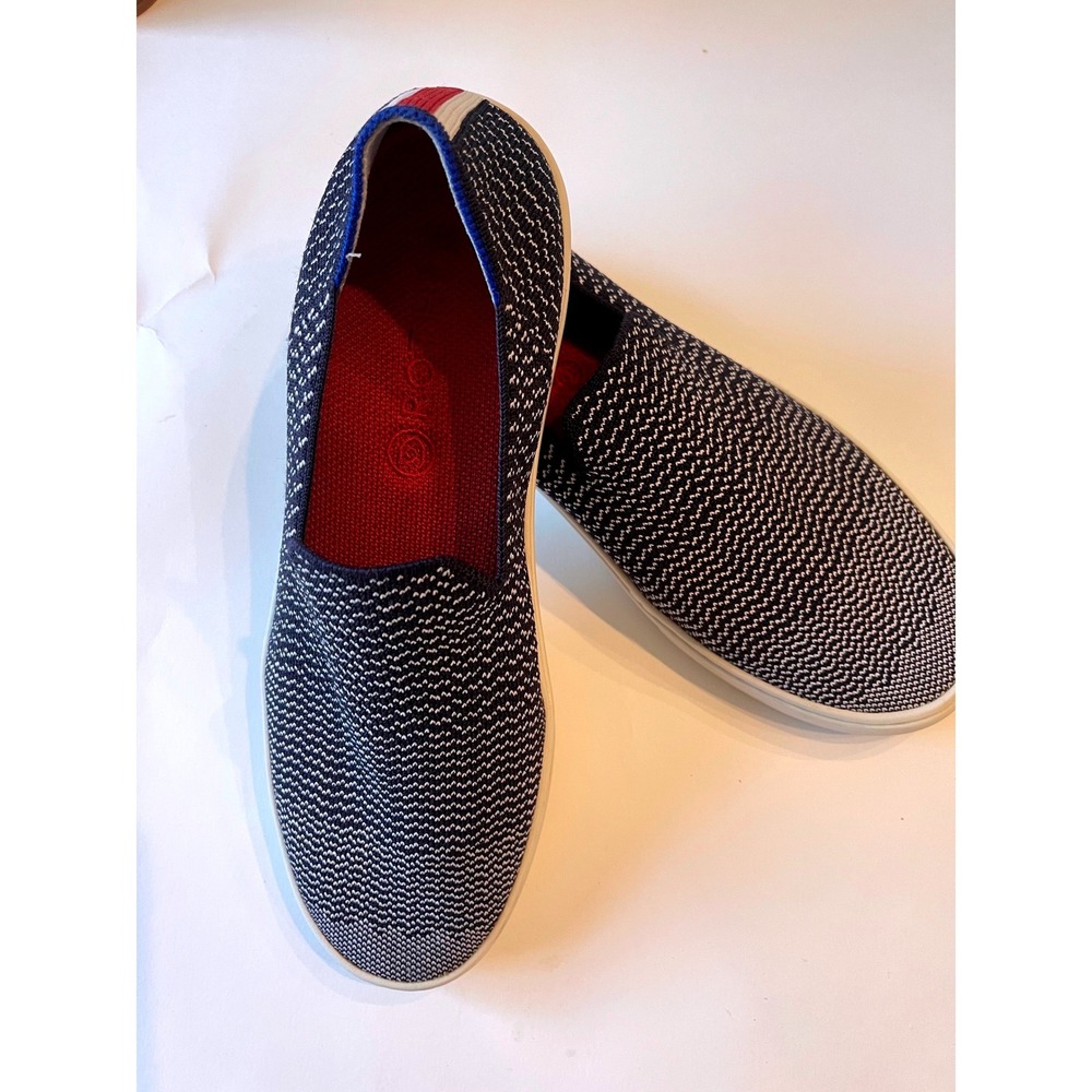 Rothy's Maritime Gradient Knit Slip-On Sneakers Navy/White Size 10